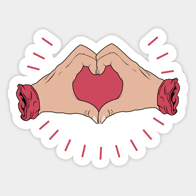 hand heart Sticker by teemarket